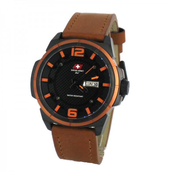 Swiss Army SA 6038M Black Brown Orange